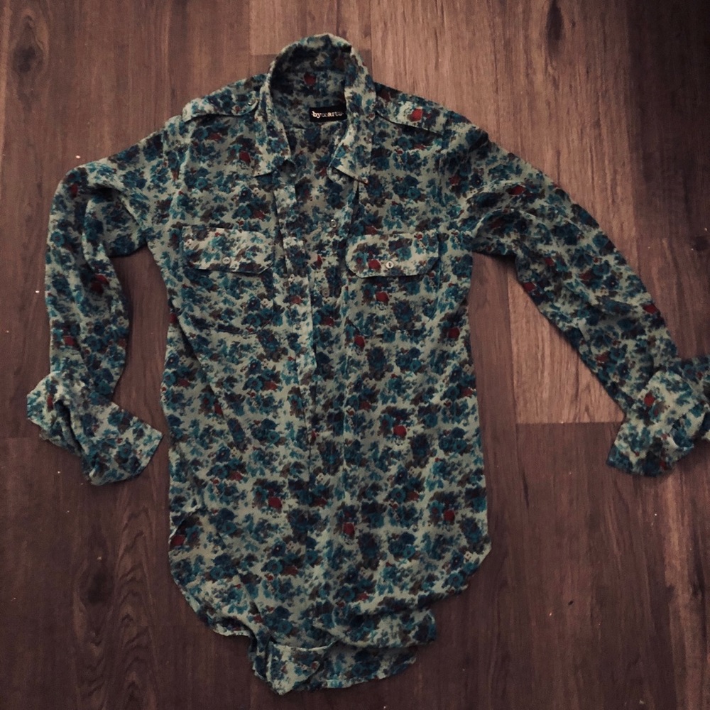 By Corpus Long Sleeve Floral Button Down